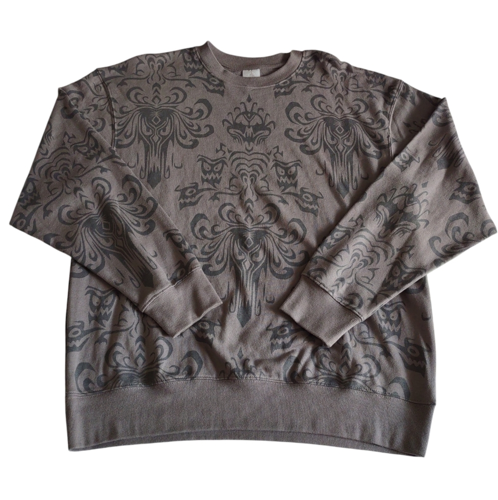 Disney Parks The Haunted Mansion Grey Sweatshirt Womens Medium
